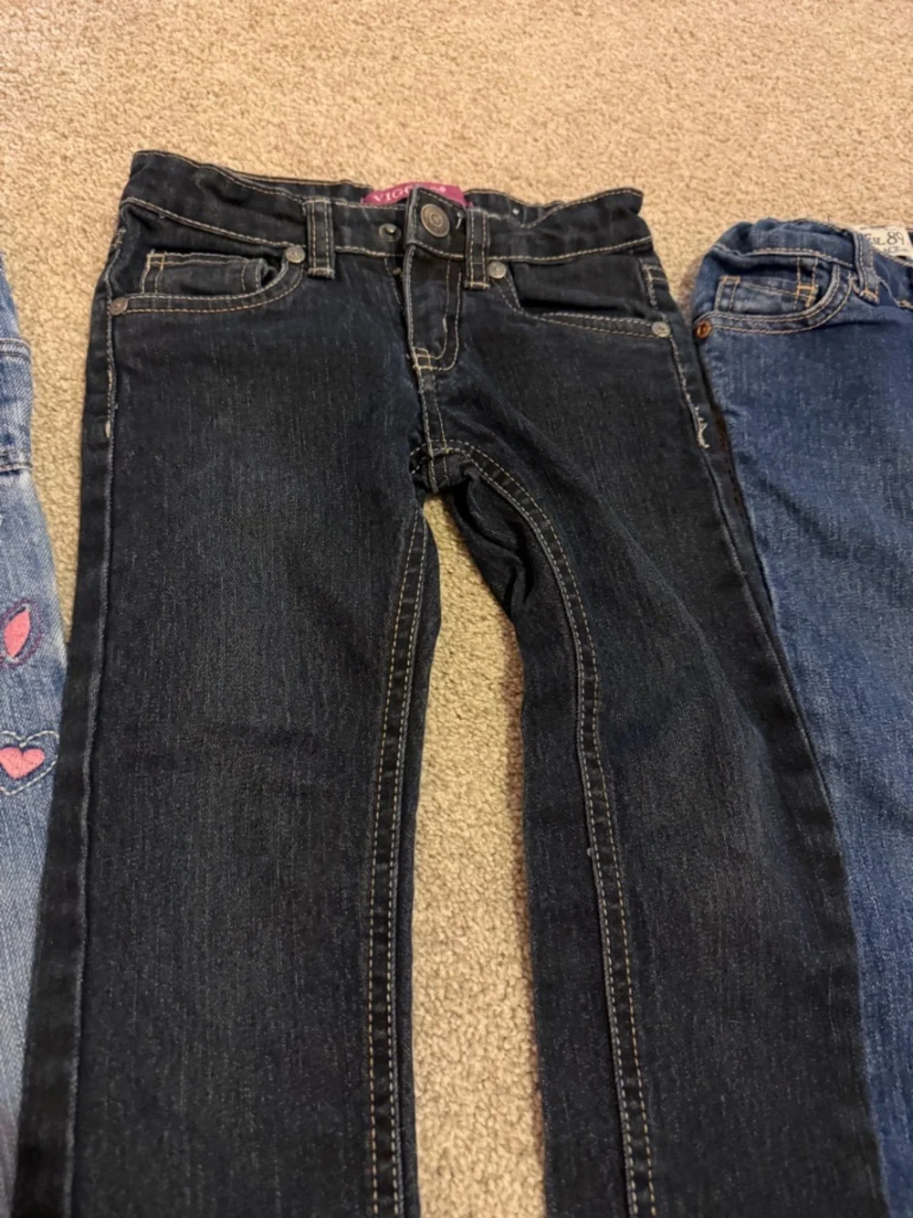 3 Pairs Girls Jeans Bundle Size 4T (Old Navy, Vigoss, Children’s Place)